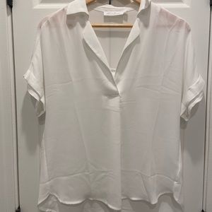 White Short Sleeve Blouse